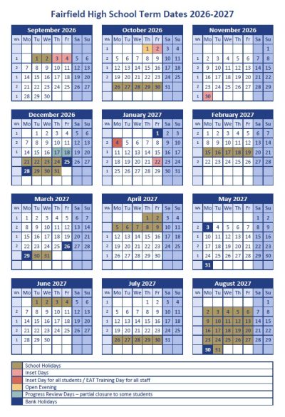 Term Dates - Fairfield High School